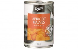 Epicure Apricot Halves In Fruit Juice  Tin  411 grams